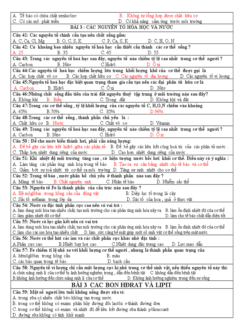 image for page Bài tập trắc nghiệm sh 10 bcb