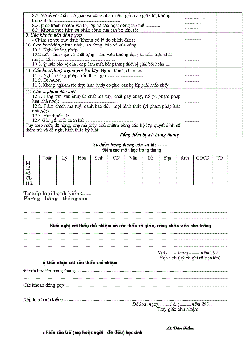 image for page Danh cho GV chu nhiem lan dau