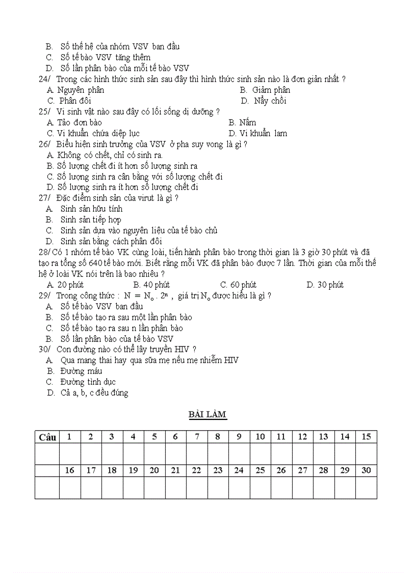 image for page Đề KT Sinh 10 HK II 7