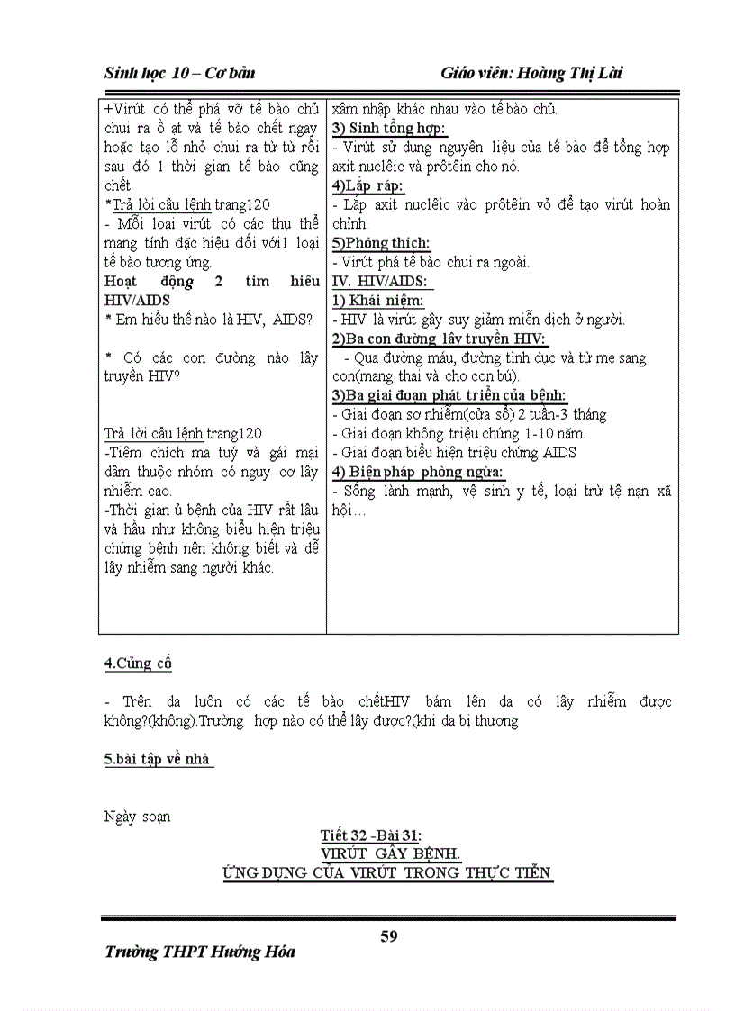 image for page Giáo án 10 cơ bản