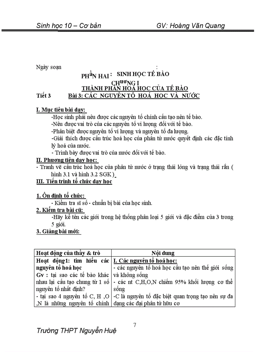 image for page Giáo án sinh 10 cơ bản đầy đủ cực hay