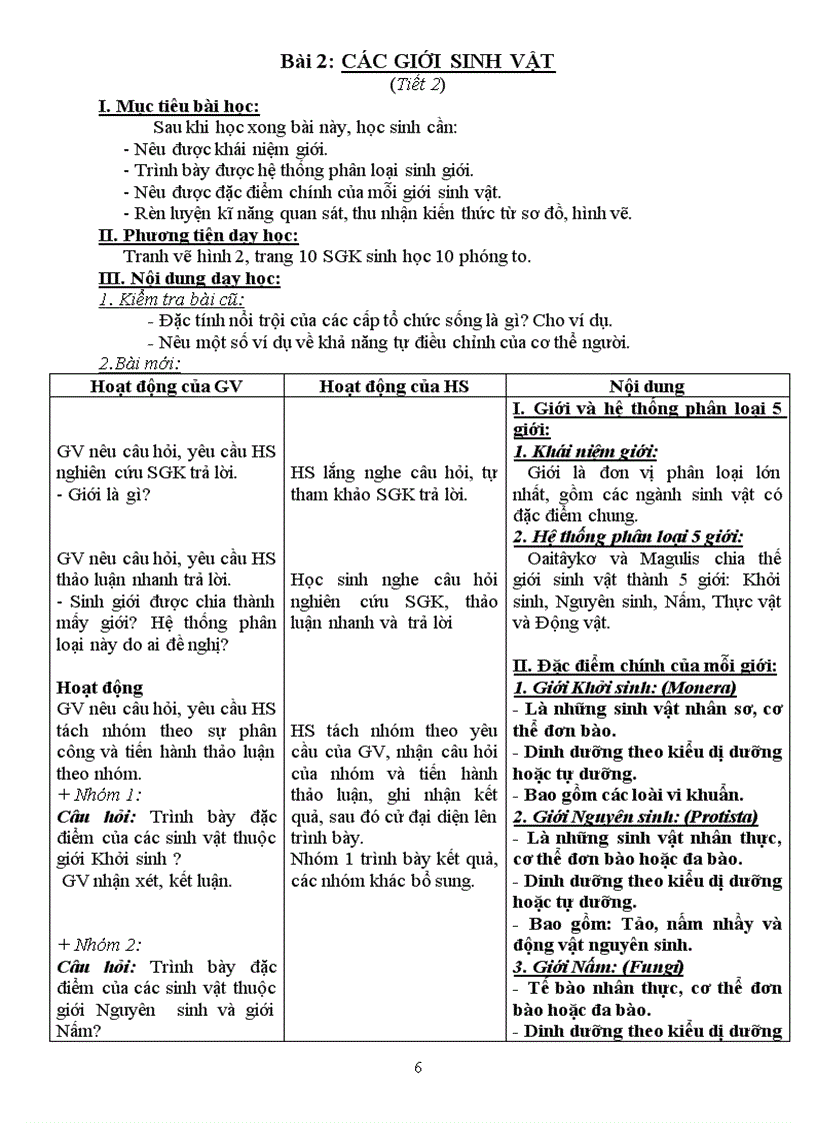 image for page Giáo Án Sinh 10 Theo Chuẩn KT KN 2010