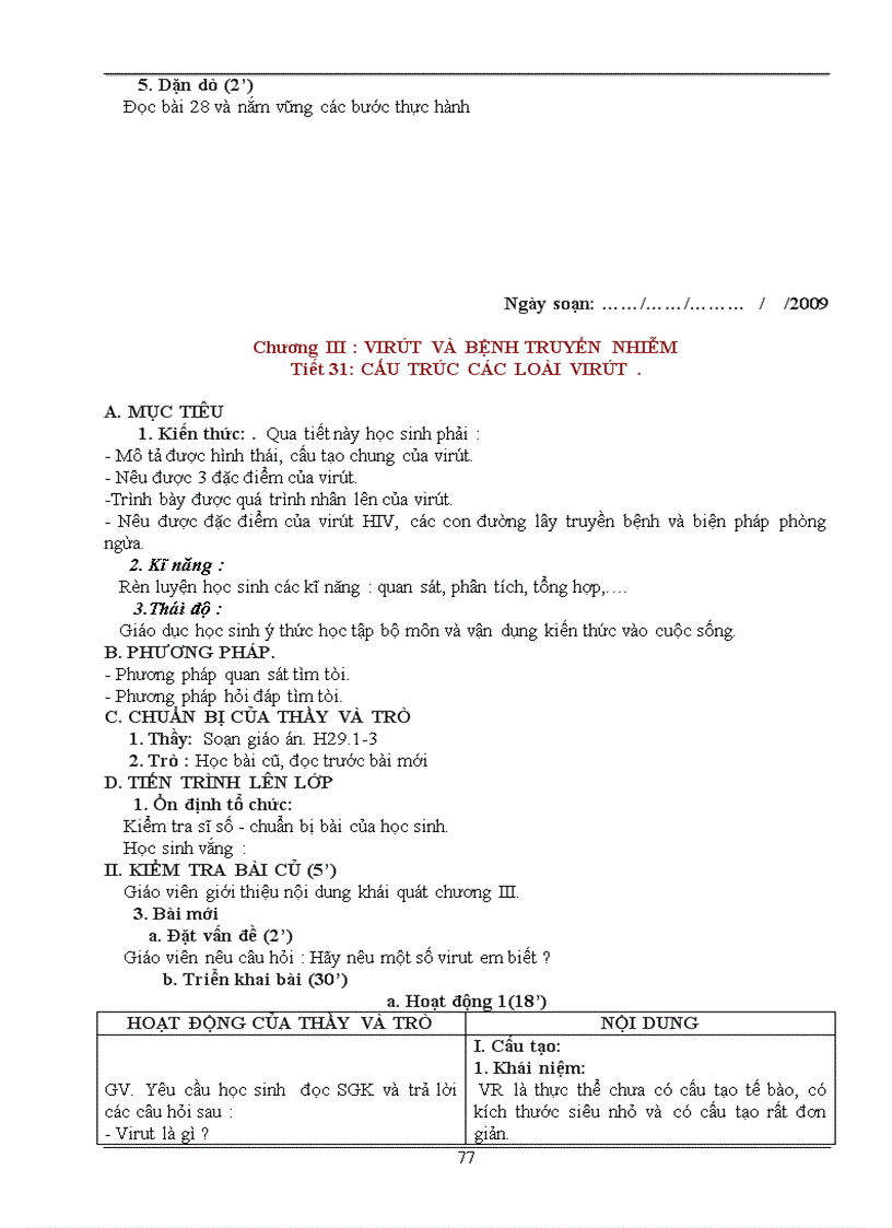 image for page Giáo án Sinh 10 Cơ bản 4