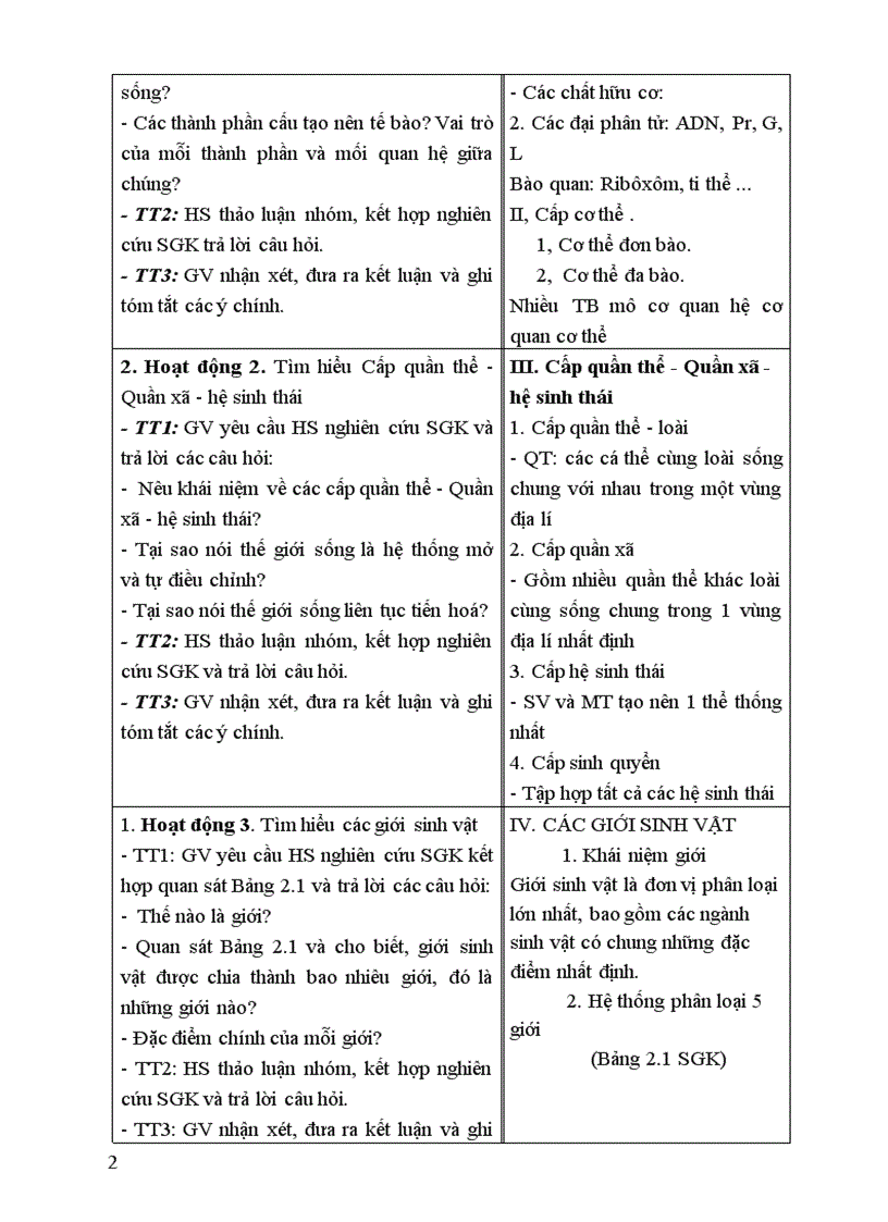image for page Giáo án Sinh 10 Nâng cao 2