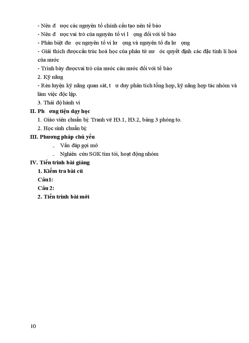 image for page Giáo án Sinh 10 Nâng cao 2