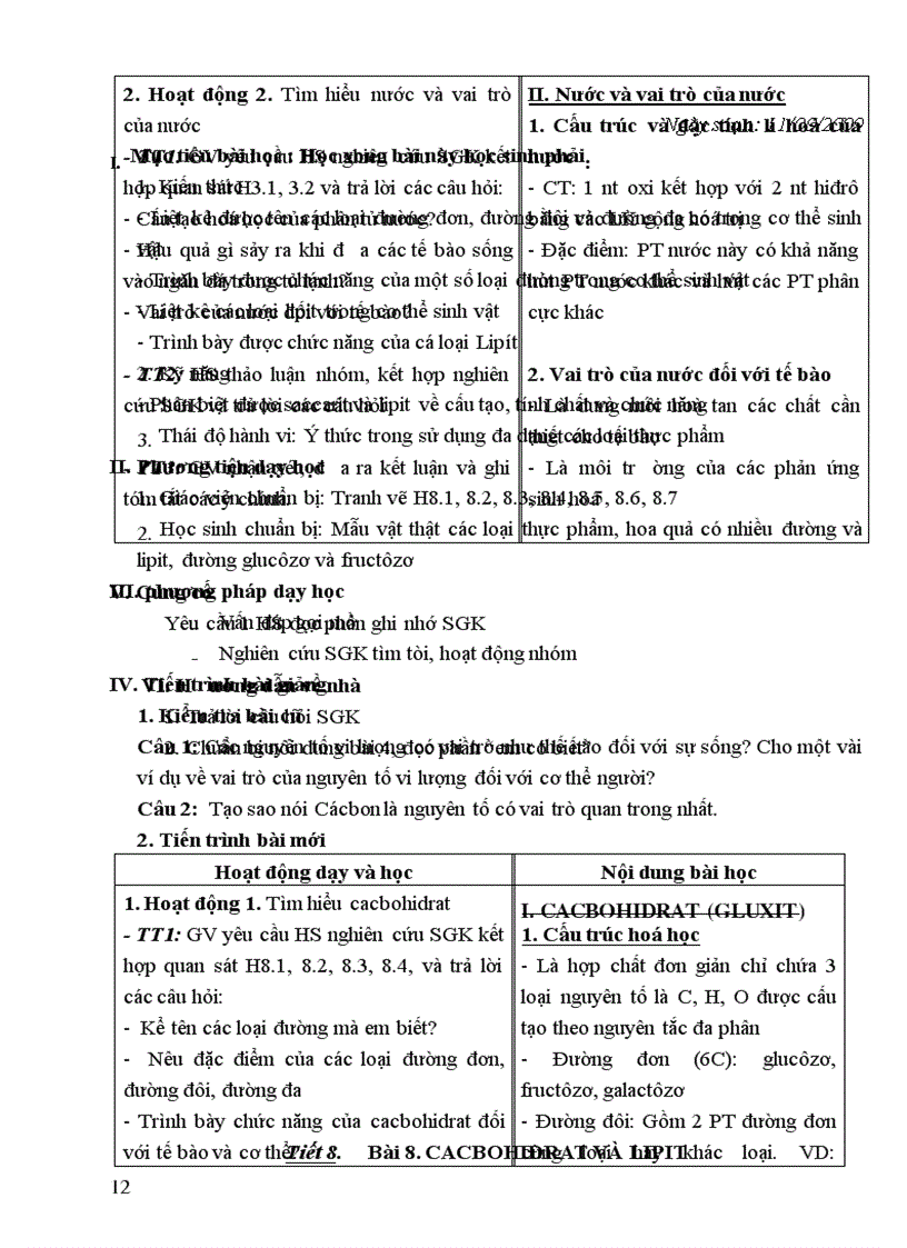 image for page Giáo án Sinh 10 Nâng cao 2
