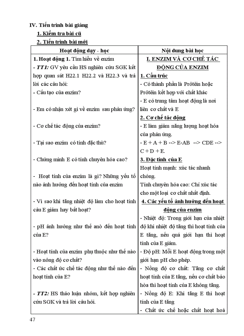 image for page Giáo án Sinh 10 Nâng cao 2