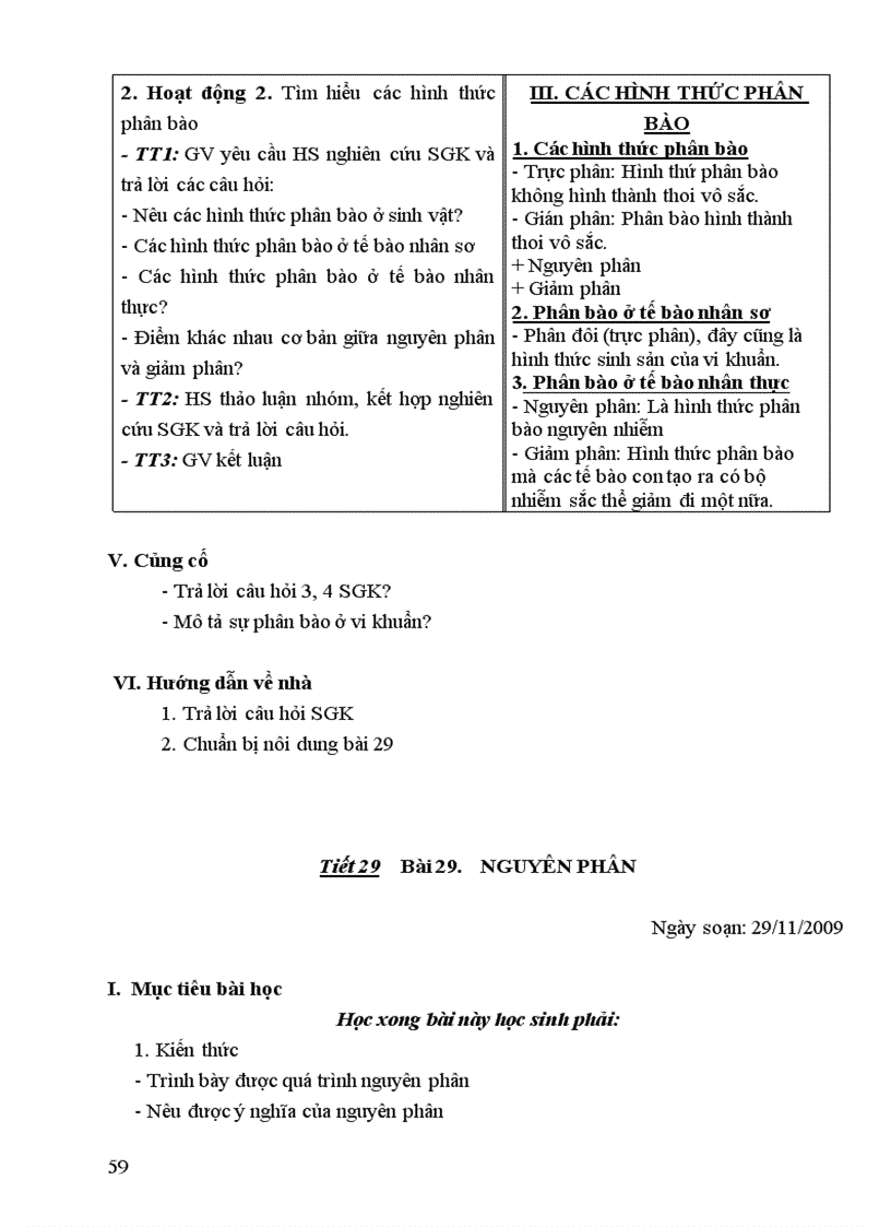 image for page Giáo án Sinh 10 Nâng cao 2