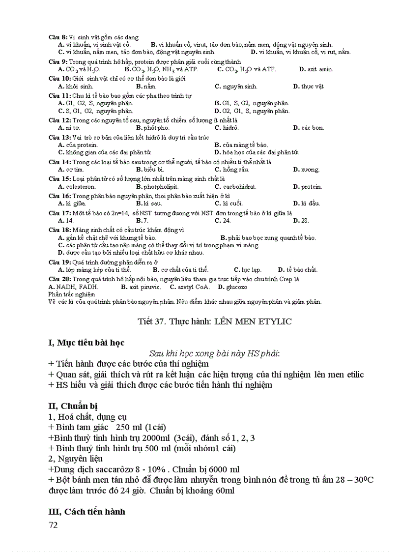 image for page Giáo án Sinh 10 Nâng cao 2