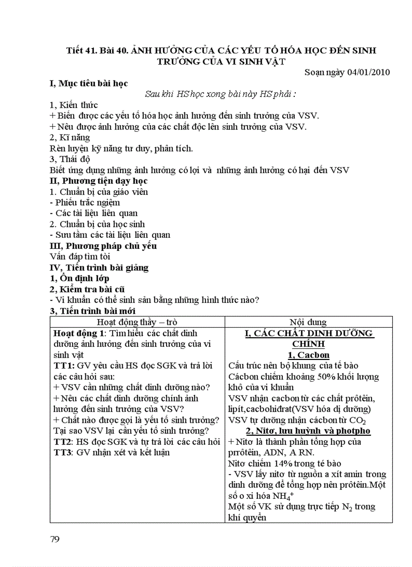 image for page Giáo án Sinh 10 Nâng cao 2