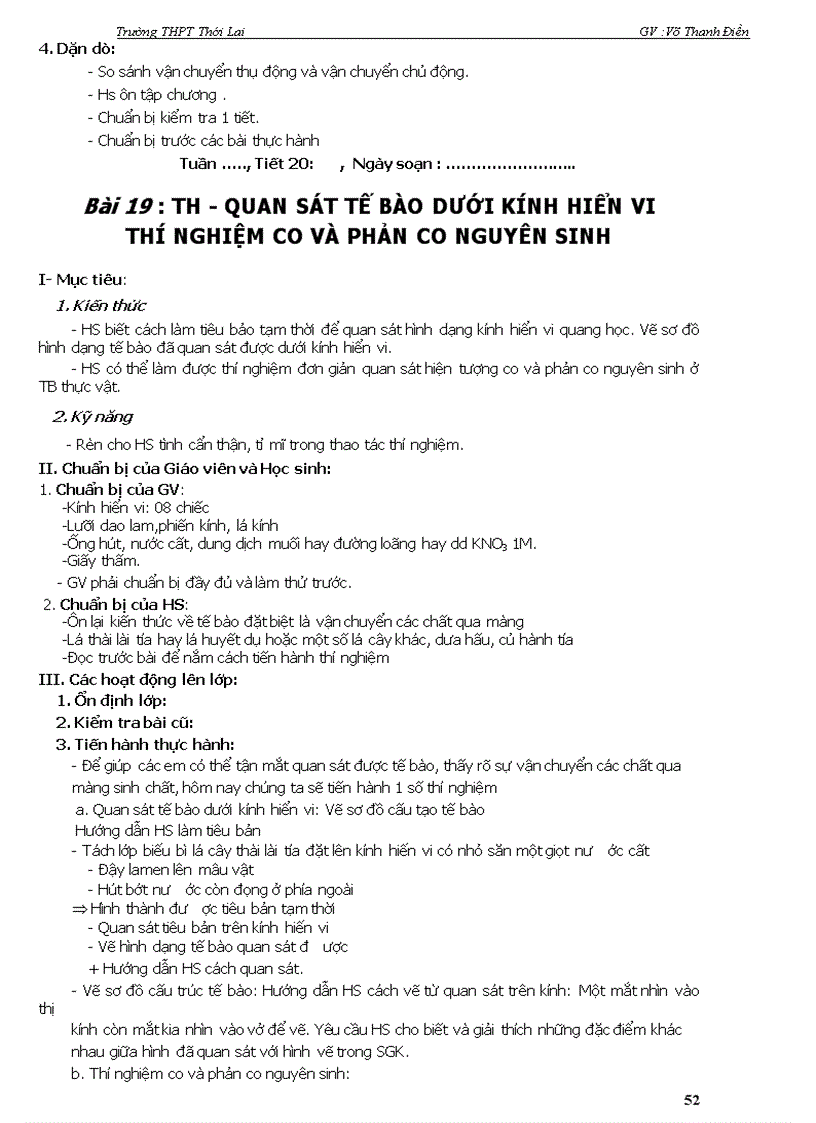 image for page Giáo án sinh học 10 bạn nâng cao