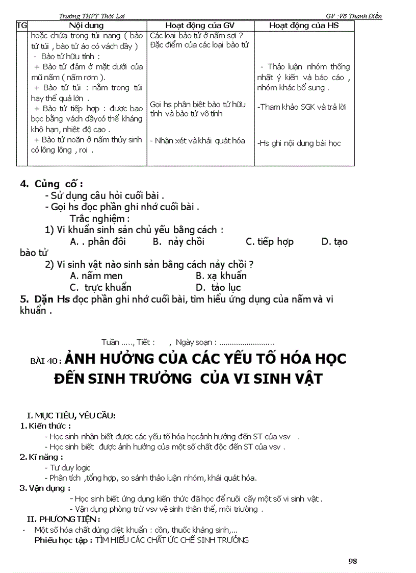 image for page Giáo án sinh học 10 bạn nâng cao