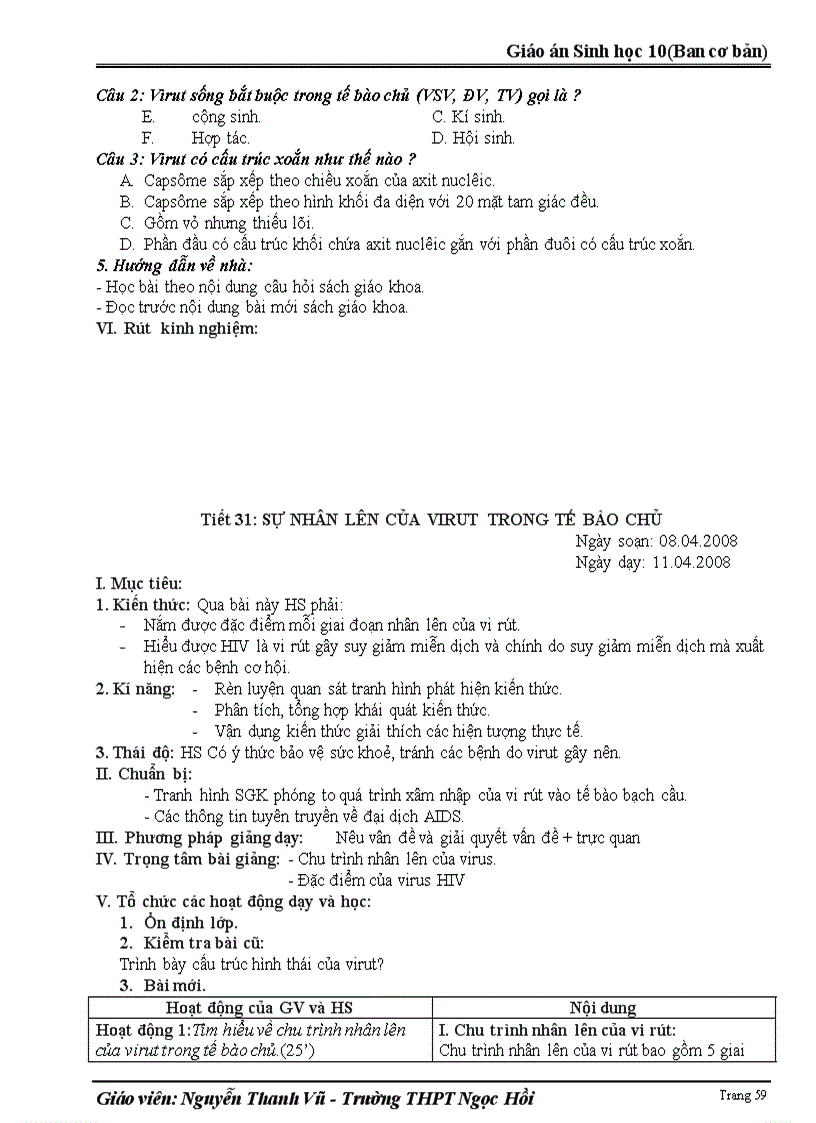 image for page Giao An Sinh Hoc 10 Co Ban