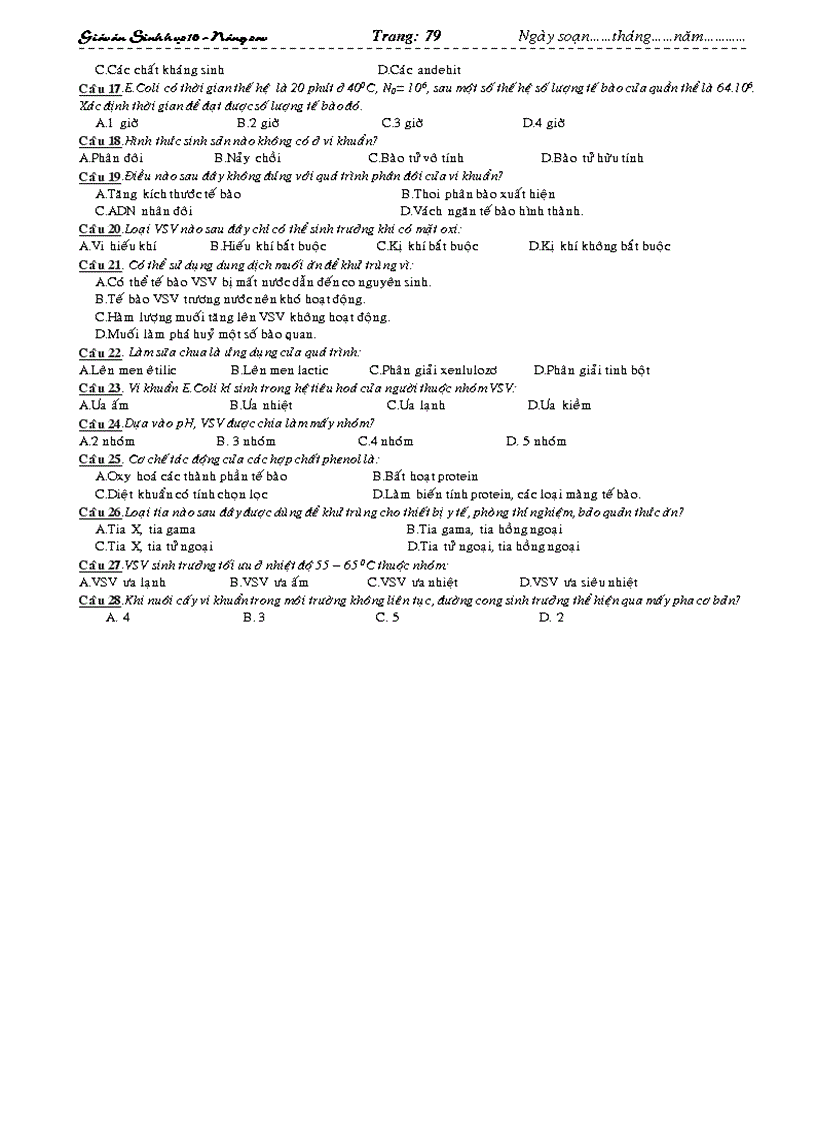 image for page Giáo án Sinh học 10 nâng cao đầy đủ từ tiết 1 đến tiết 48