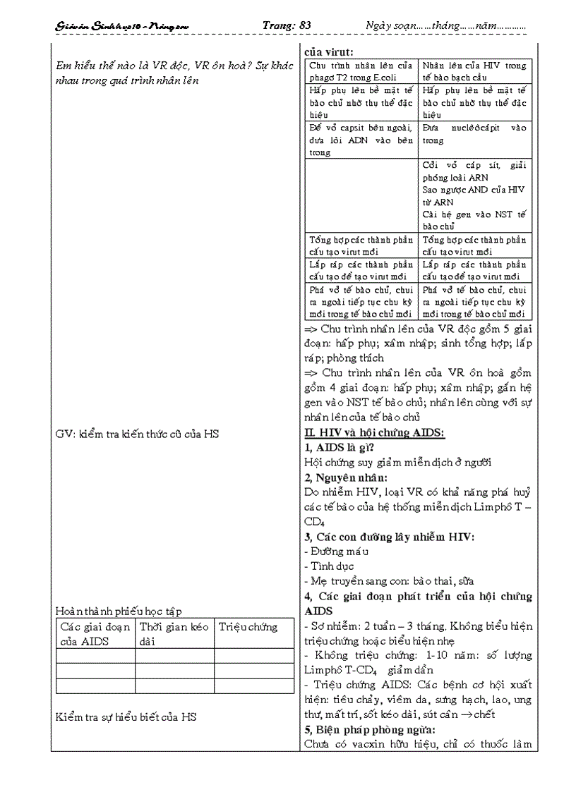 image for page Giáo án Sinh học 10 nâng cao đầy đủ từ tiết 1 đến tiết 48