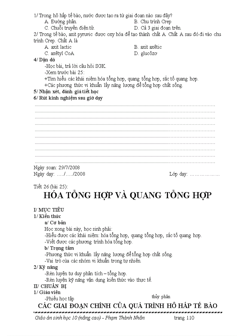 image for page Giao an sinh hoc 10 nang cao
