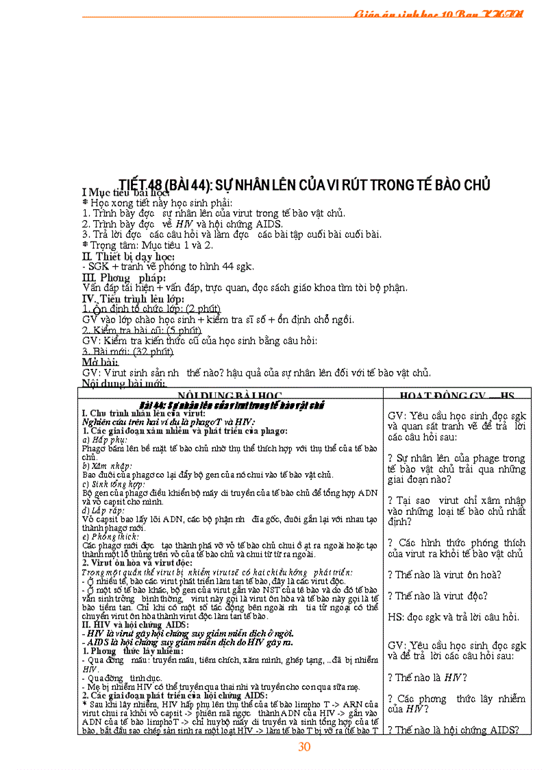 image for page Giao an sinh hoc 10 NC tron bo