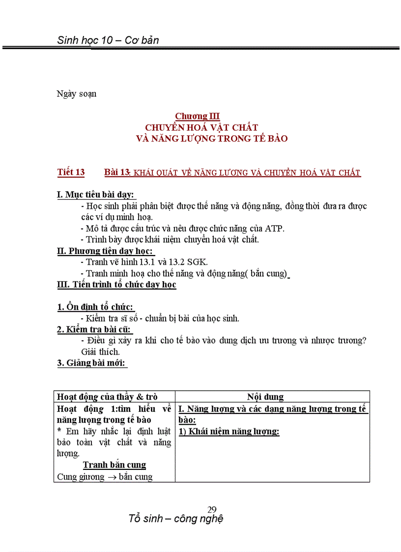 image for page Giáo án Sinh lớp 10 cơ bản toàn tập