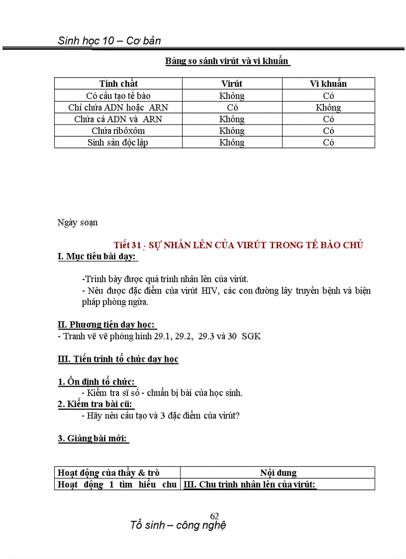 image for page Giáo án Sinh lớp 10 cơ bản toàn tập