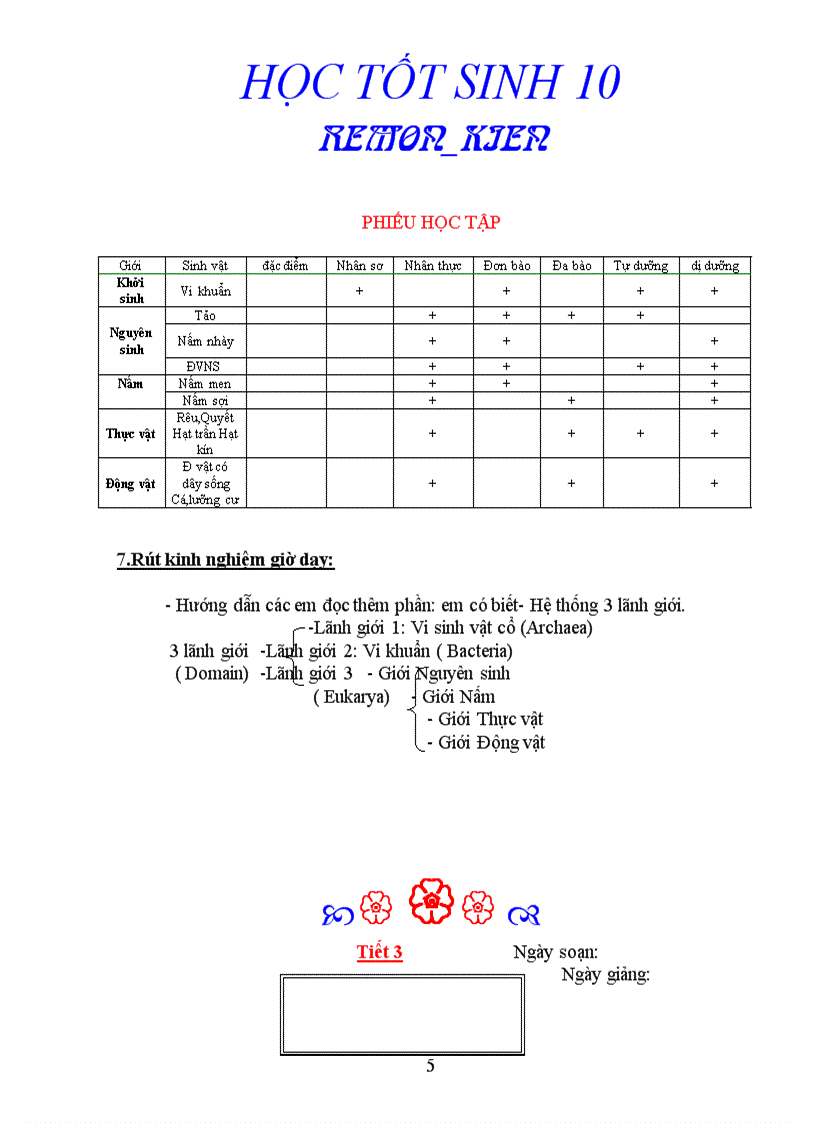 image for page Giáo án sinh học 10 Cơ bản 1