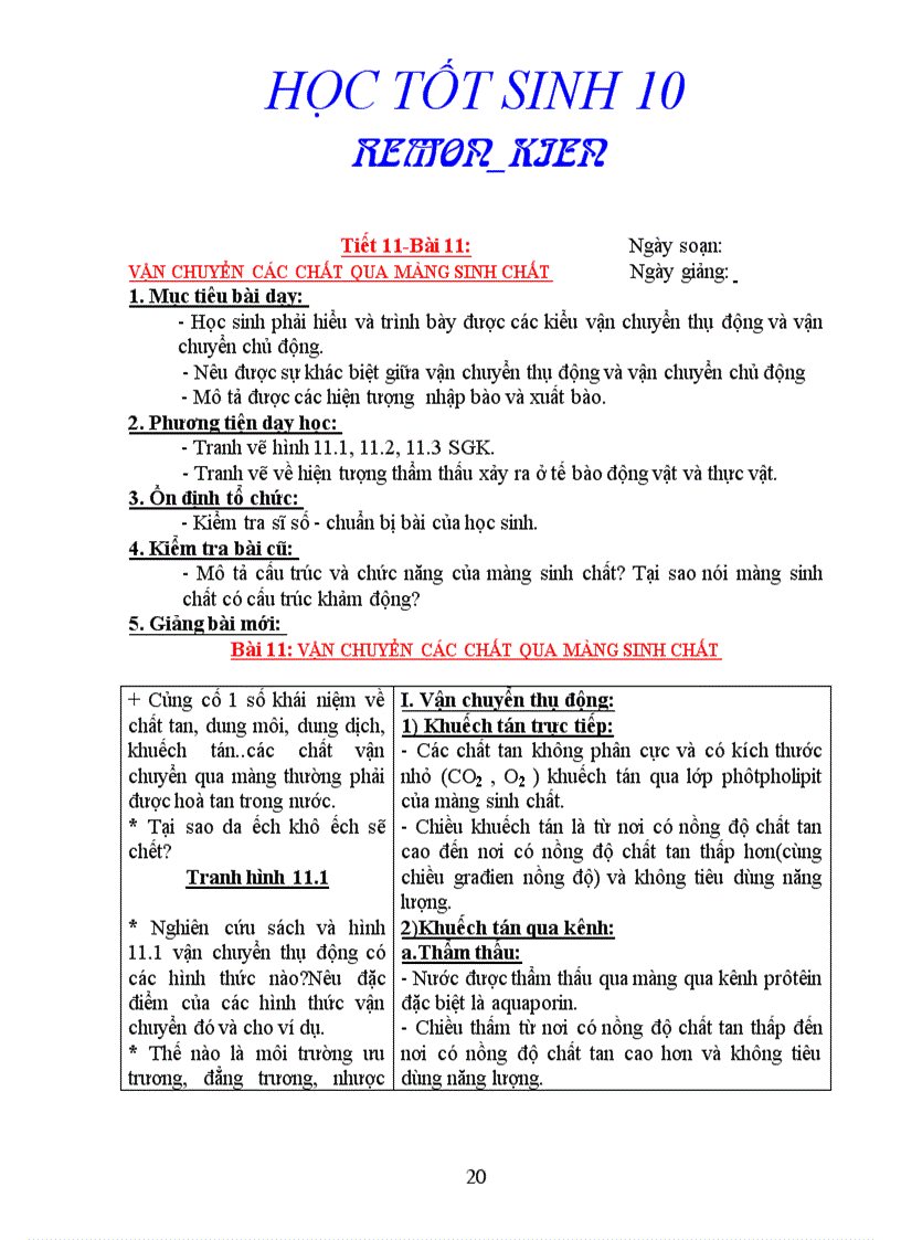 image for page Giáo án sinh học 10 Cơ bản 1