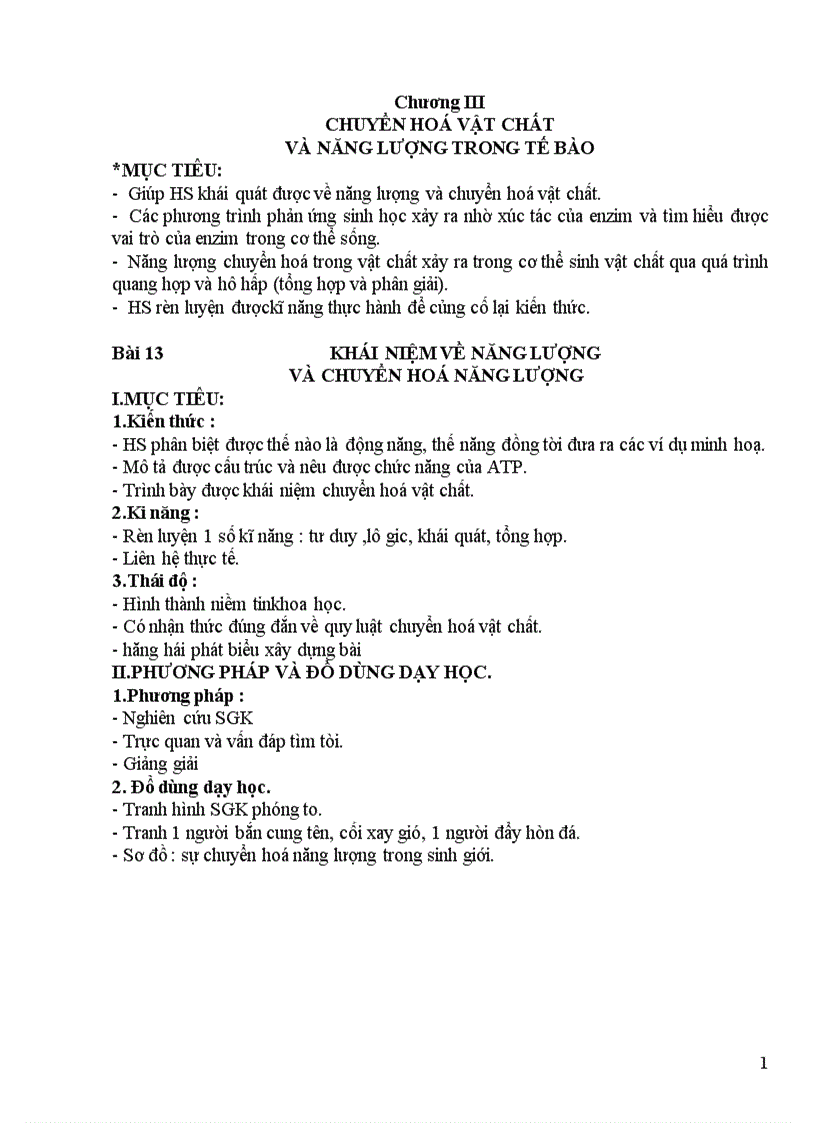 image for page Khái quát về năng lượng chuyển hóa vật chất