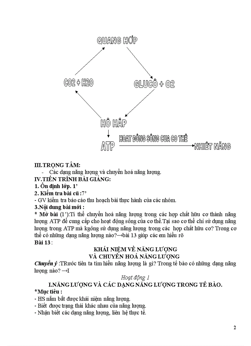 image for page Khái quát về năng lượng chuyển hóa vật chất