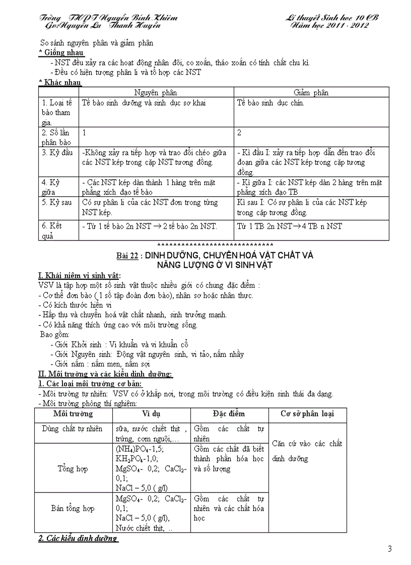 image for page Lí thuyết ôn kiểm tra 1 tiết k2 Sinh 10