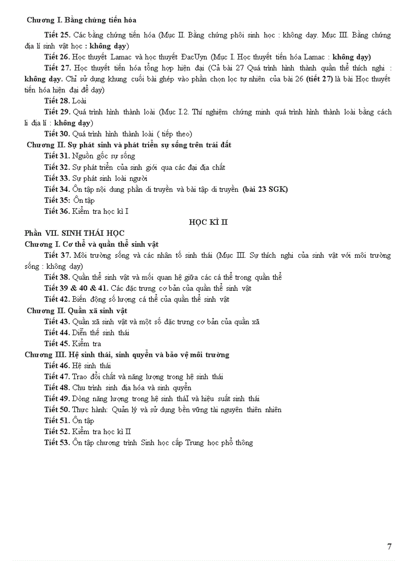 image for page Phân phối chương trình SH cơ bản có giảm tải