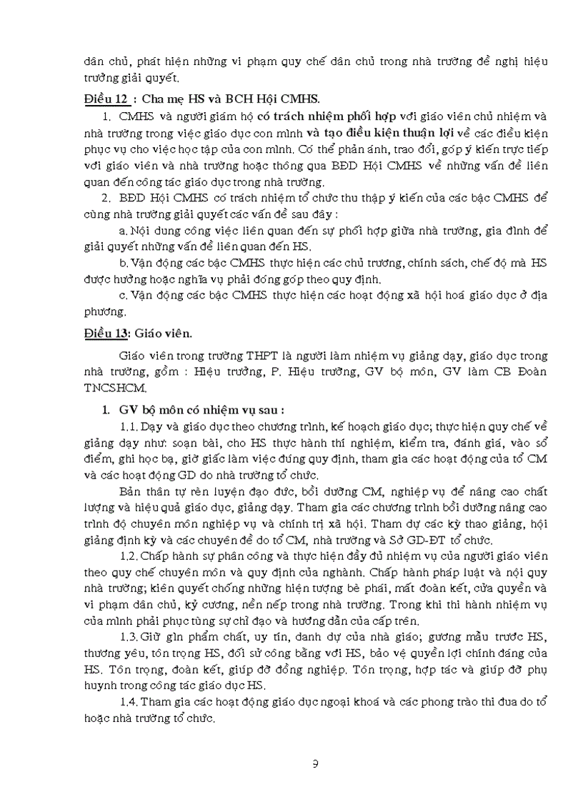 image for page Quy chế dân chủ trong trường học