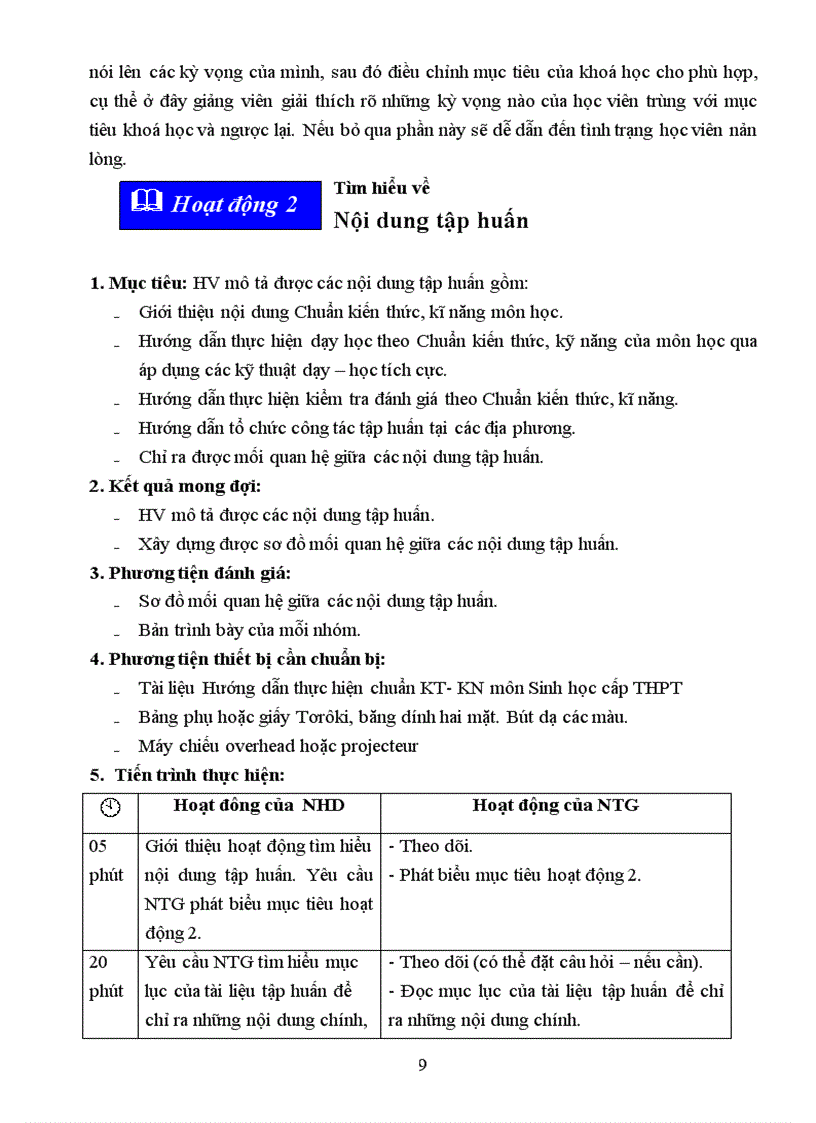 image for page Thực hiện dạy học và kiểm tra đánh giá
