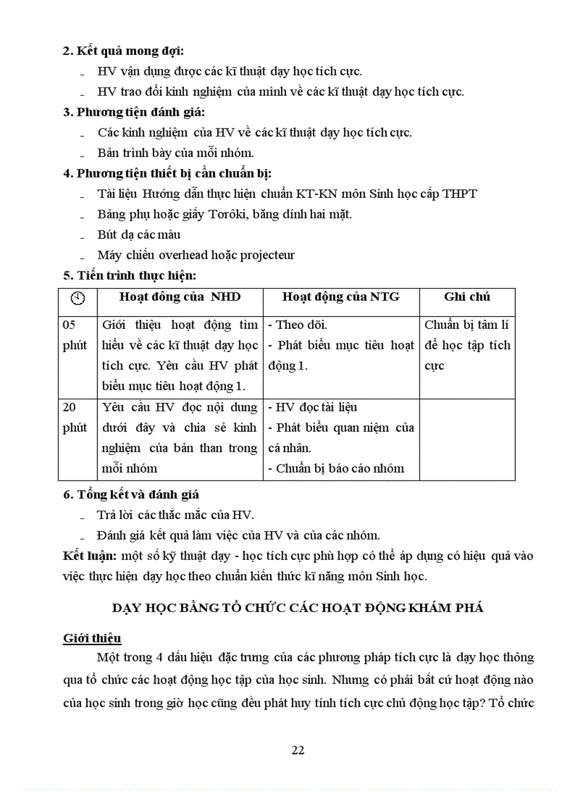 image for page Thực hiện dạy học và kiểm tra đánh giá