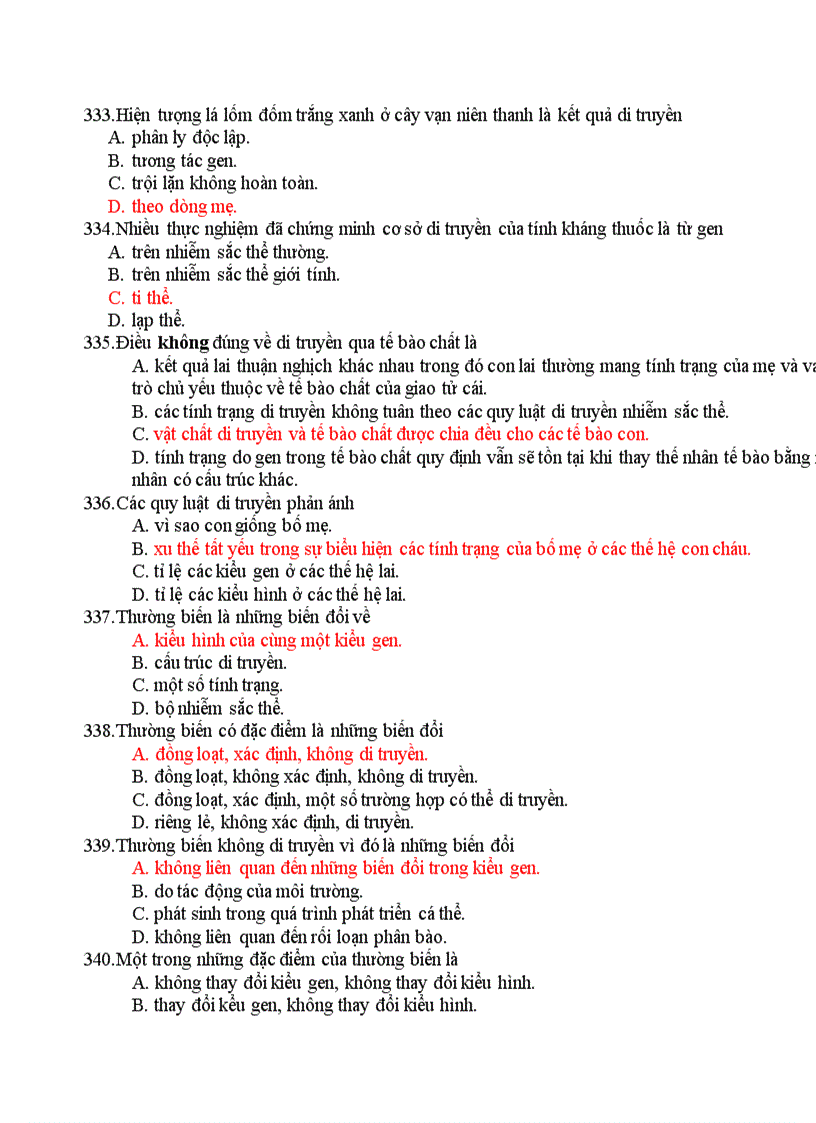 image for page Trắc Nghiệm Sinh 12