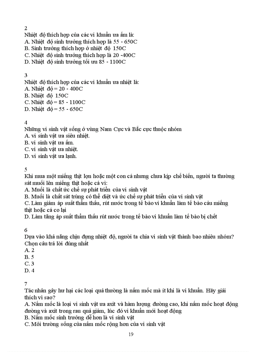 image for page Trắc nghiệm sinh học 10 theo từng bài trong SGK NC HK II