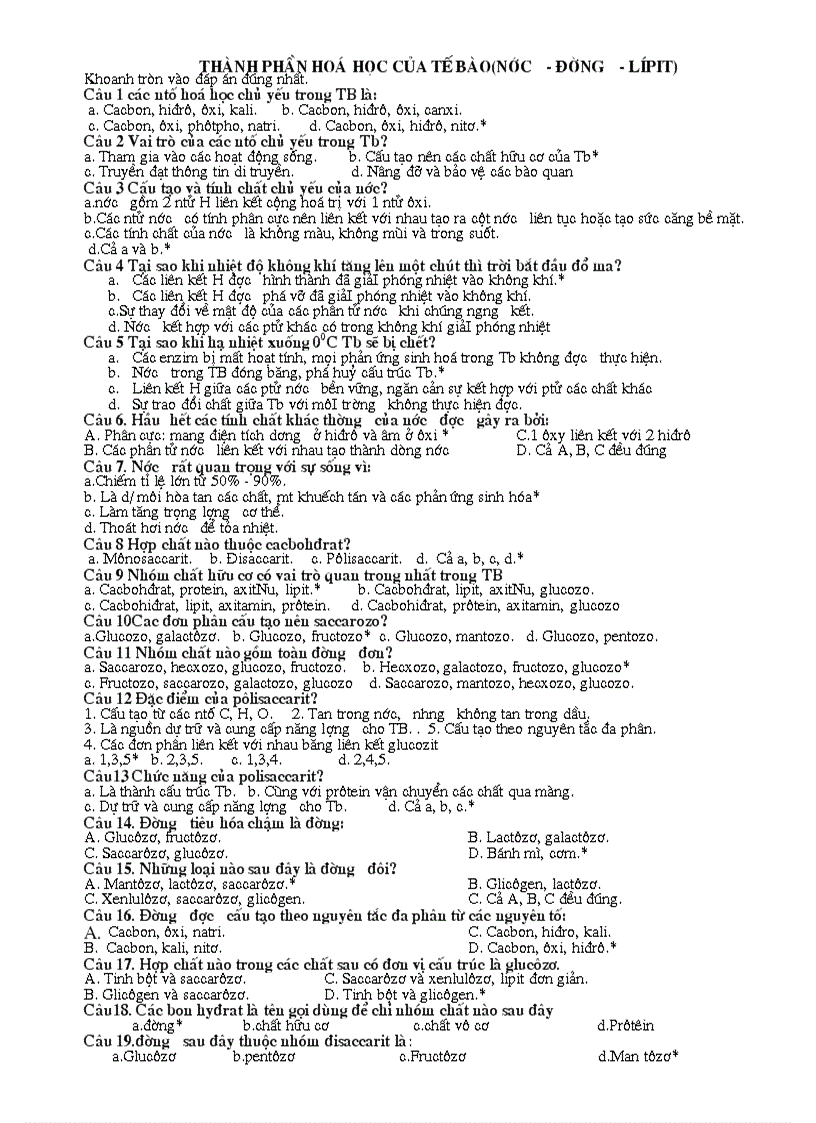 image for page Trac nghiem thanh phan hoa hoc cua TB