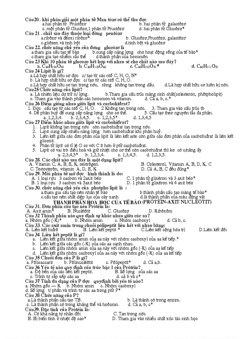 image for page Trac nghiem thanh phan hoa hoc cua TB