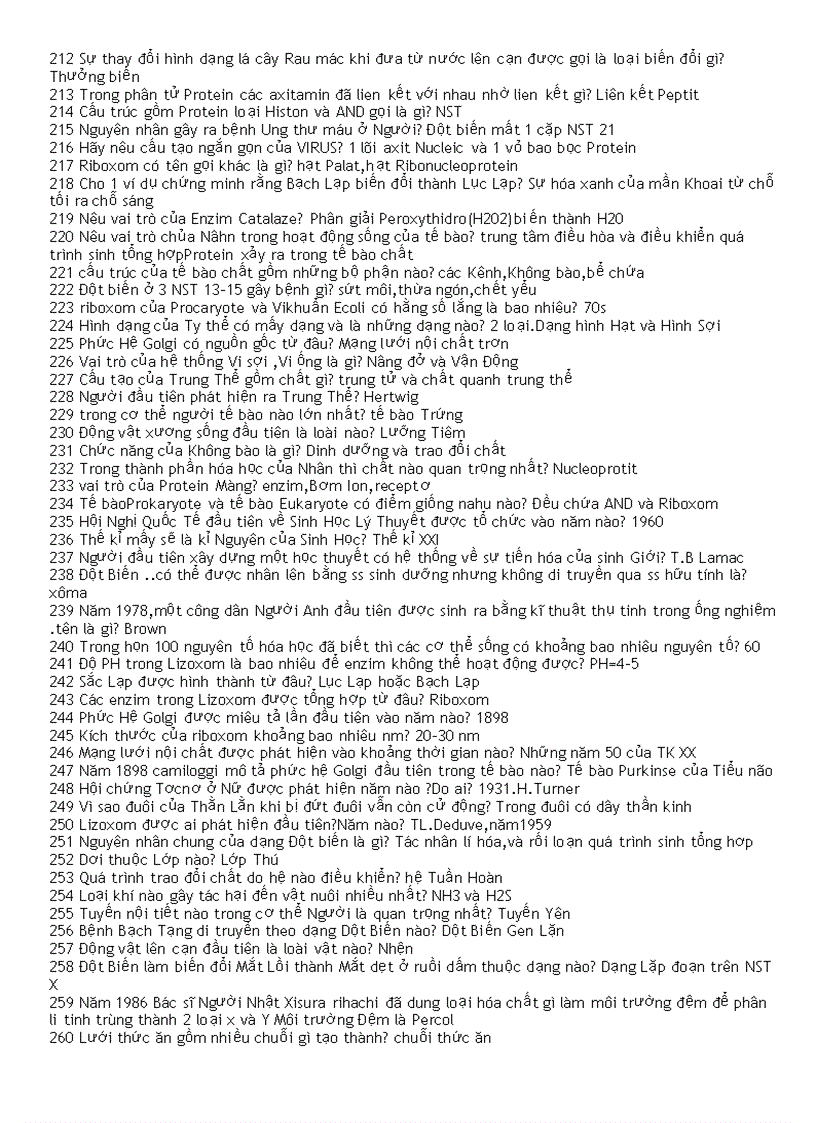 image for page Ba trăm câu hỏi nhanh sinh học