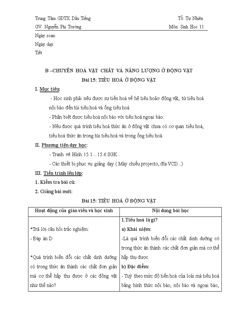 image for page Bai 15 Sinh Hoc 11 can ban