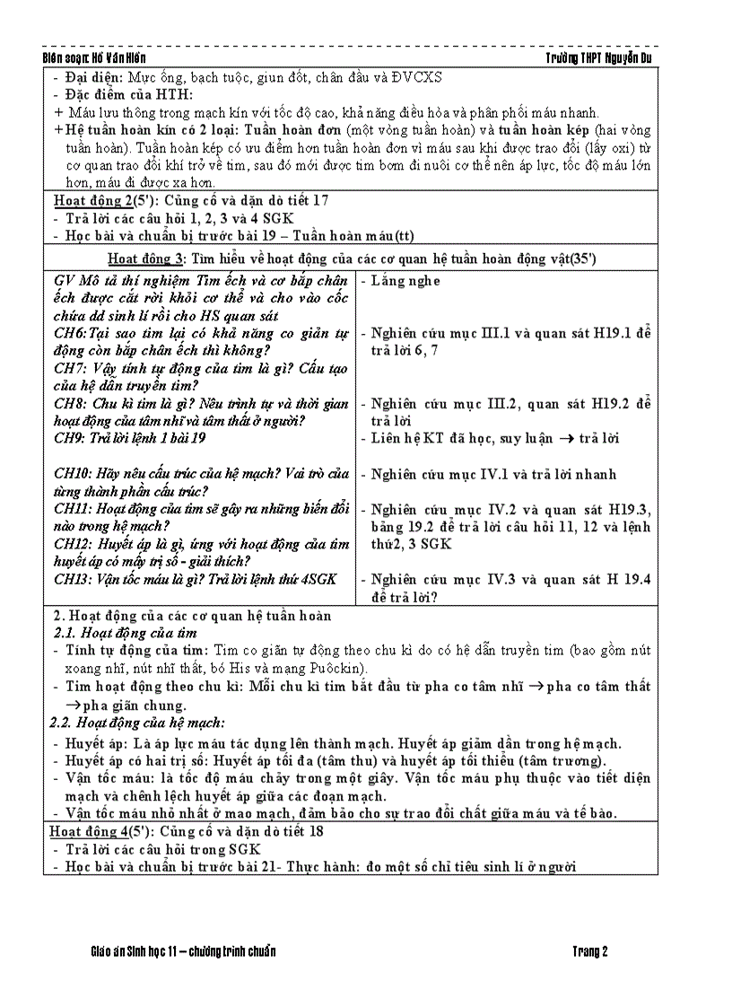 image for page Bài 18 19 Tuần hoàn máu