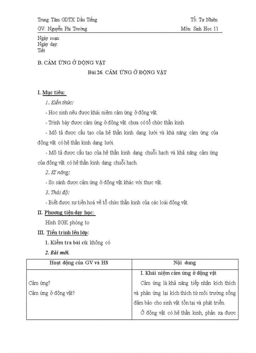 image for page Bài 26 Sinh học 11 Căn bản