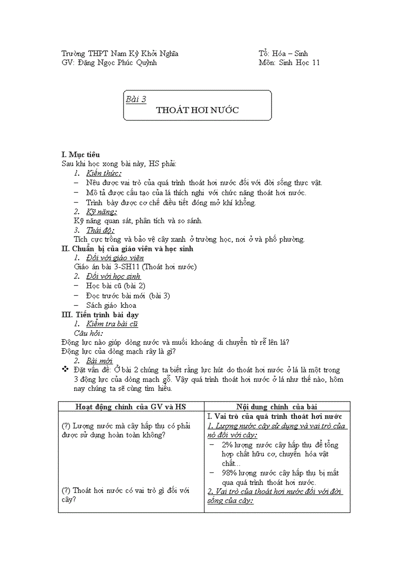 image for page Bai 3 Sinh Hoc 11 can ban