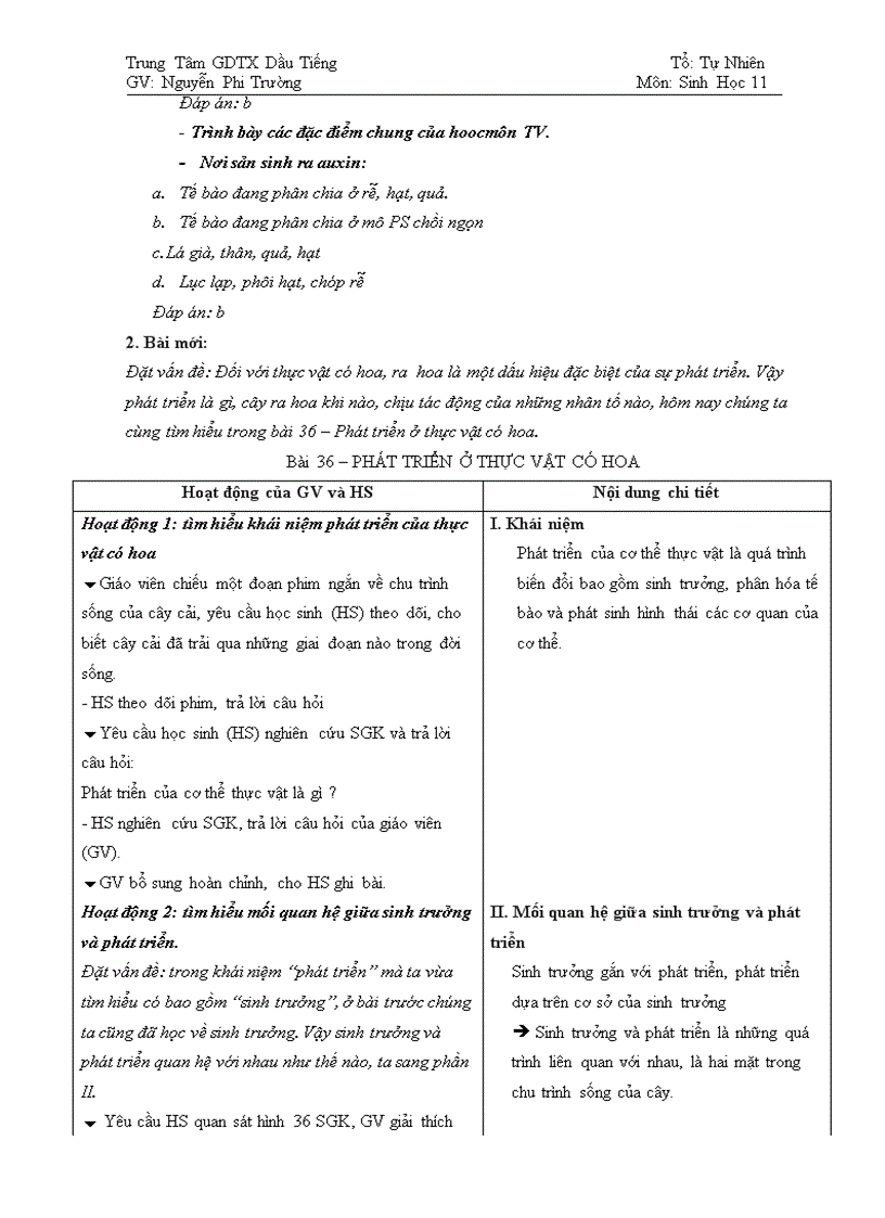 image for page Bài 36 Sinh học 11 Căn bản