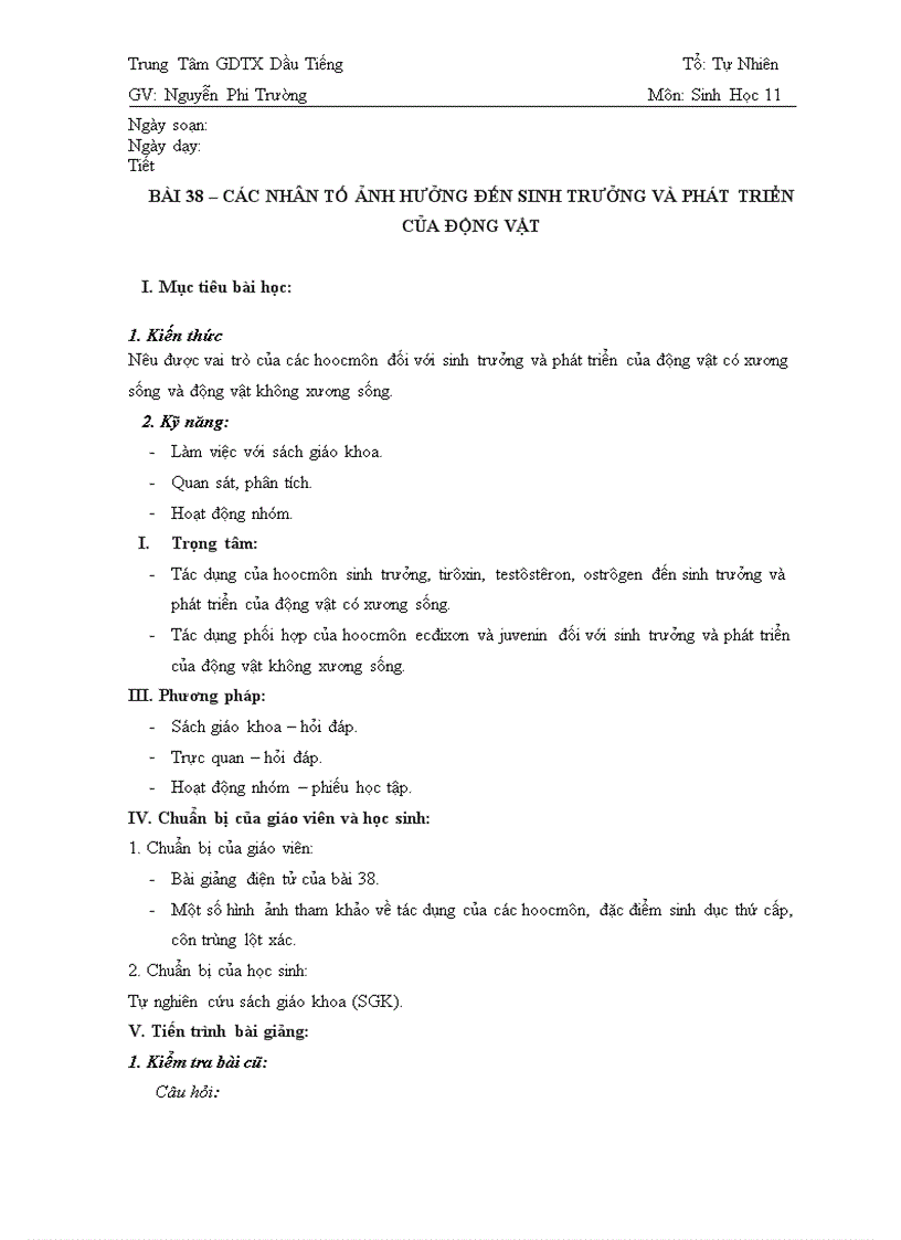 image for page Bài 38 Sinh học 11 Căn bản