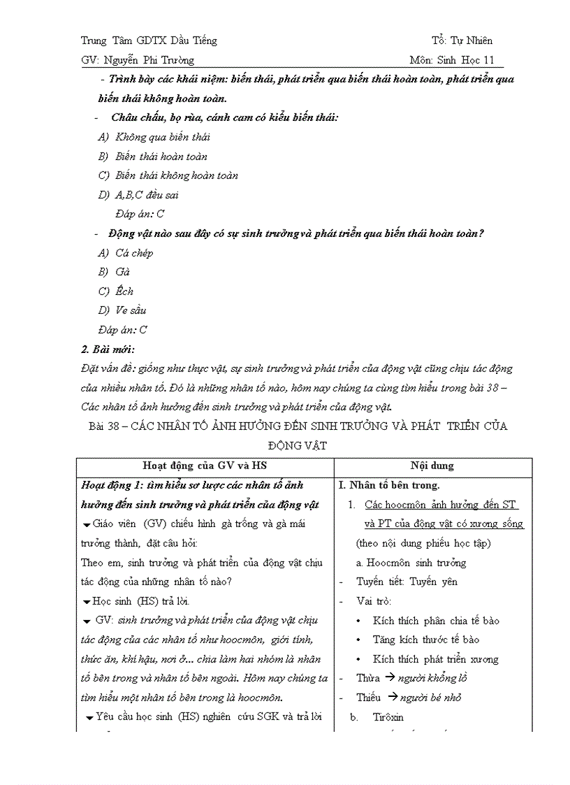 image for page Bài 38 Sinh học 11 Căn bản