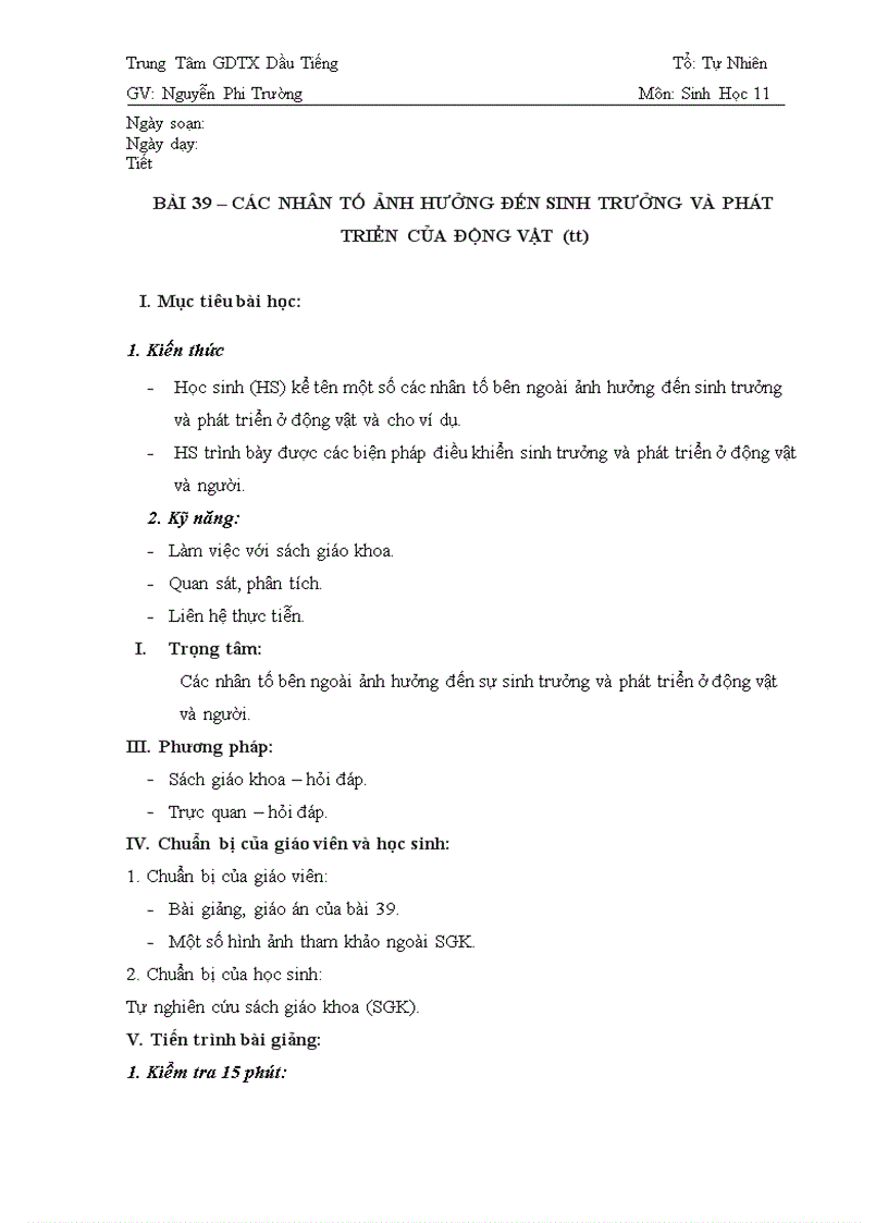 image for page Bài 39 Sinh học 11 Căn bản