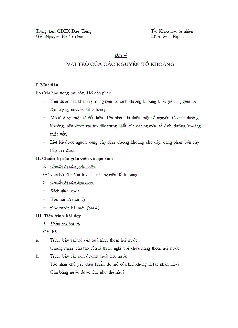 image for page Bai 4 Sinh Hoc 11 can ban