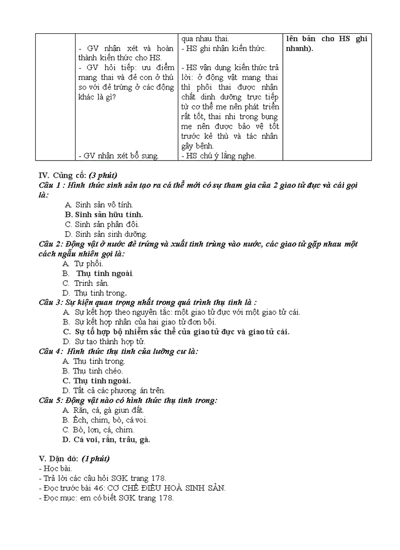 image for page Bài 45 Sinh sản hữu tính ở động vật