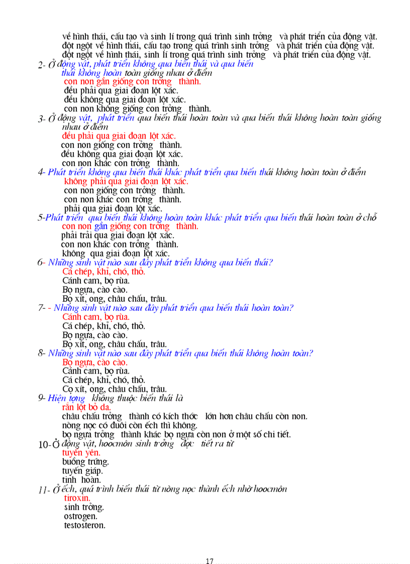 image for page Bài tập tự luận và trắc nghiệm sinh học 11