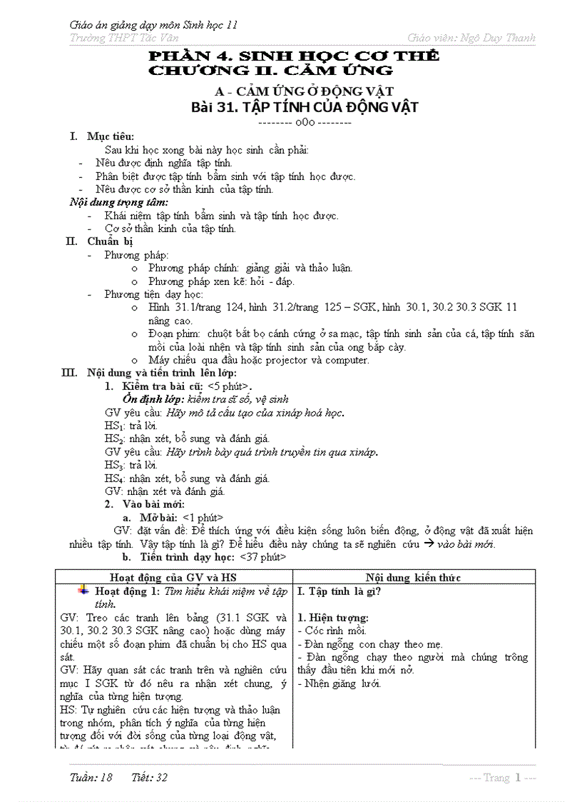 image for page Bai31 tap tinh cua dong vat doc