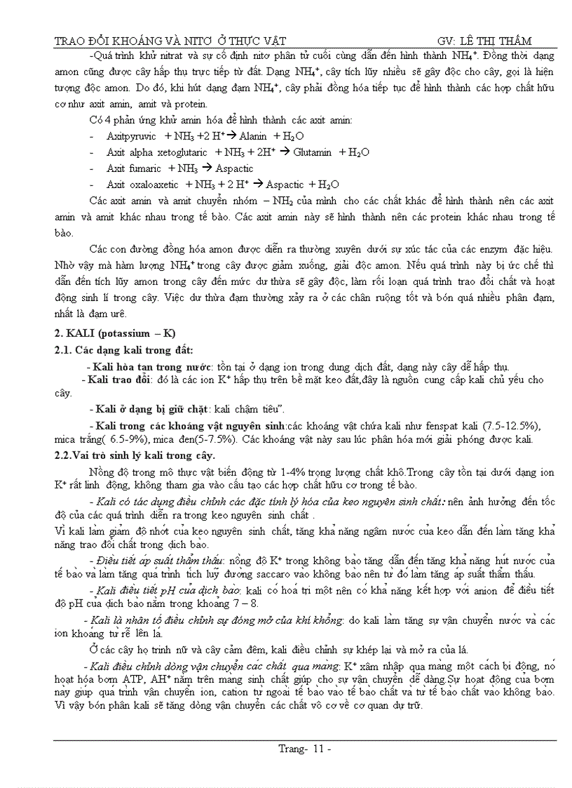 image for page Bdhsg trao đổi khoáng và nitơ